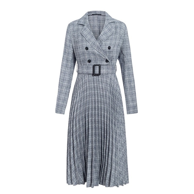 Vintage plaid dress med bälte Vintage plaid dress med bälte
