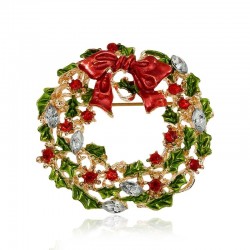 Jul mistletoe krans - brosch