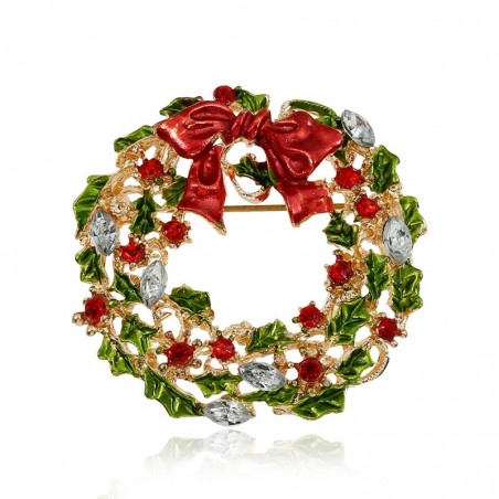 Christmas mistletoe wreath - broochBrooches