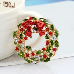 Jul mistletoe krans - brosch