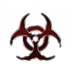 Biohazard röd hex - vinyl bil klistermärke 12 * 12 cm