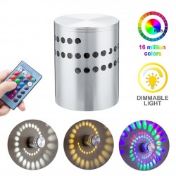 LED väggljus med spiralhål - RGB - fjärrkontroll