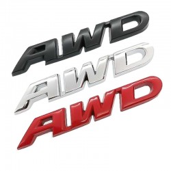 3D AWD - bilklistermärke - krom