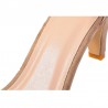 Höga klackpumpar - eleganta mocka sandaler med en bakre zipper