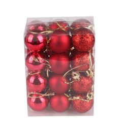 Christmas tree balls - 24 piecesChristmas