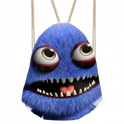 3D smiley monster - backpack with drawstringsBags