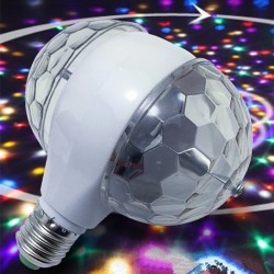 6W LED E27 RGB ljus - roterande lampa med dubbla huvud - scen & disco lampa