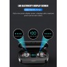 V5.0 F9 TWS trådlös Bluetooth hörlur - LED display - 2000mAh power bank - headset med mikrofon