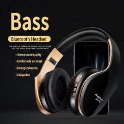 Trådlösa Bluetooth-hörlurar - bulleravbokning - vikbar - stereobas - justerbara hörlurar med mikrofon