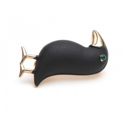 Elegant brooch with black crowBrooches