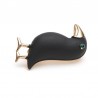Elegant brooch with black crowBrooches