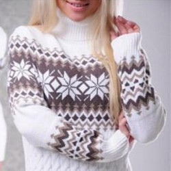 Vinter lång tröja - miniklänning med turtleneck