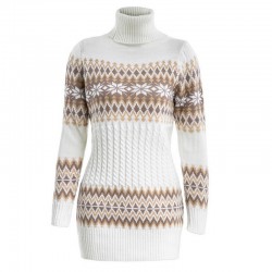 Vinter lång tröja - miniklänning med turtleneck