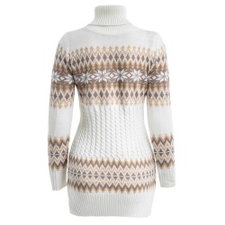 Vinter lång tröja - miniklänning med turtleneck