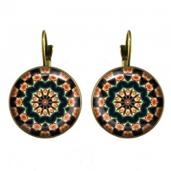 Vintage gold & silver runda örhängen
