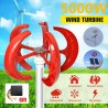 5000W AC 12V-24V - vindturbingenerator - lykta - 5 blad motor - vertikal axel - kit