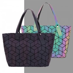 Geometri totes sequins - spegeleffekt - luminös väska