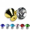 Furniture handles with screws - crystal knobs - 30mm - 5 piecesFurniture